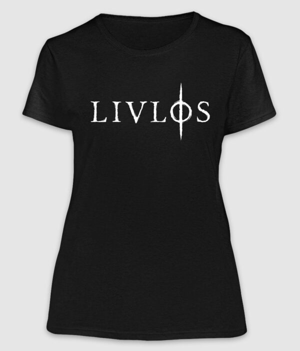 livloes logo tshirt ladies black front 1