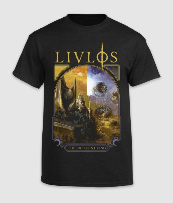 livloes crescent king mens tshirt front