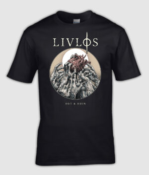 livloes rot and ruin black tshirt front