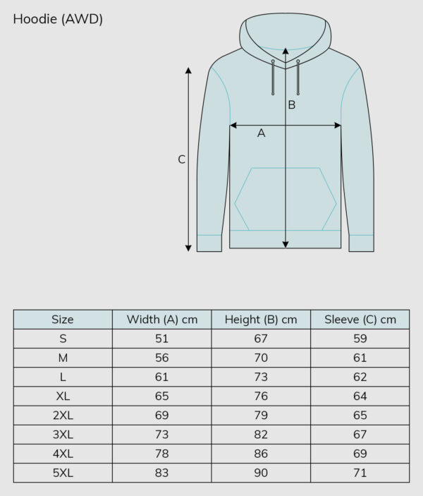 sizeguide hoodie awd