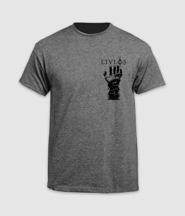 livloes maelstrom tee graphite heather front